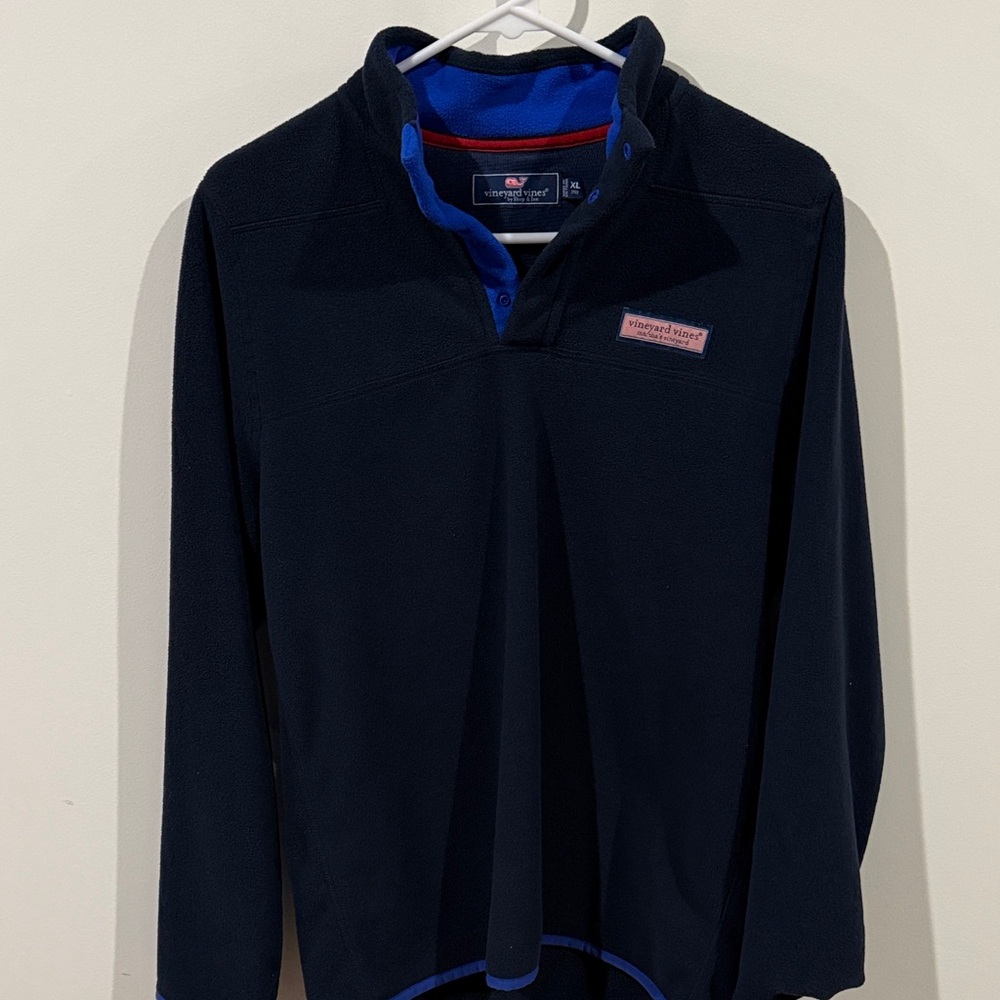 Vineyard Vines Dark Blue Fleece with Royal Accents